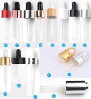 Flacon compte-gouttes en verre blanc de 20-155 ml en gros avec bouchon doré, flacon vide pour huiles essentielles, contenant de sérum cosmétique avec logo personnalisé