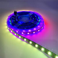 Bandes lumineuses WS2812 60 LED 144 LED 5V 5050 RGB avec IC, pixels numériques adressables individuels, bande LED intelligente WS2812b RGB