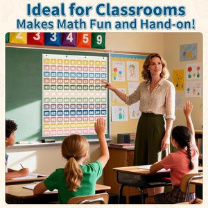 Tabla de Cien Números con 120 Bolsillos, 135 Tarjetas Numéricas de Doble Cara, Herramienta de Aprendizaje de Matemáticas para Niños, Uso en el Aula y en Casa - Product Image 5