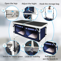 Table pliante d'extérieur en alliage d'aluminium, légère et portable, pour camping, 2 places - Vente chaude usine