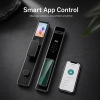 Plusieurs modes de déverrouillage, reconnaissance faciale, empreintes digitales, biométrie, serrure de porte intelligente Wifi Tuya, serrure numérique