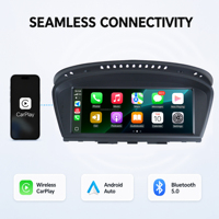 Écran Linux 8,8 pouces pour BMW Série 5 E60 E61 CCC CIC, CarPlay sans fil, Android Auto, autoradio, écran 1920*720