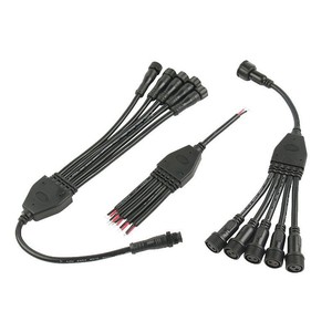 Waterproof 1 To 6 Male And Female Connector Cable For Led Outdoor <b>Lighting</b> PvC <b>Plug</b> <b>In</b> Adapter Splitter Extension Cord - Product Image 1