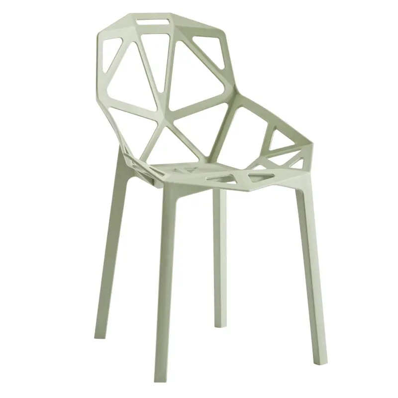 Design nordico semplice e moderno sala da pranzo cafe impilabile sedie da ristorante in plastica resistente