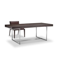 Ensemble de table et chaises de salle à manger en chêne minimaliste italien, 6 places, meubles de salle à manger