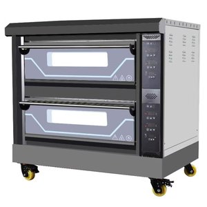 Four à gaz électrique en titane <span class=keywords><strong>noir</strong></span> équipement complet <span class=keywords><strong>de</strong></span> boulangerie alimentaire panneau informatisé pain fours à pizza cuisson four <span class=keywords><strong>de</strong></span> pont - Product Image 2