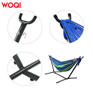 Hamac pliant portable d'extérieur Woqi avec support en acier, capacité de 250 lb, pour le camping, le jardin et l'intérieur - Product Image 2