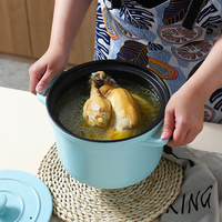 Casserole en céramique noire sur mesure, plusieurs couleurs au choix, ensemble de casseroles