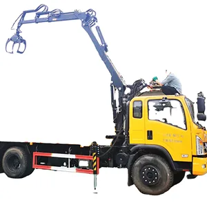 Huike ยกความจุ600Kg-2100Kg ไฮดรอลิก Log Crane ติดตั้งบนรถแทรกเตอร์รถบรรทุกที่มีการติดตั้ง