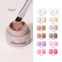 Kit de vernis gel UV semi-permanent 12 couleurs Nude Jelly pour manucure française LED, végétalien, écologique, facile à retirer par trempage, certifié CE