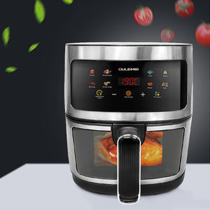 Nueva freidora de aire digital Freidoras de aire sin aceite de acero inoxidable con revestimiento antiadherente Comidas rápidas en minutos Horno de freidora de aire - Product Image 1