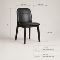 Chaise de salle à manger minimaliste moderne, chaise d'appoint rembourrée, pieds en bois massif pour la maison, le café, le restaurant