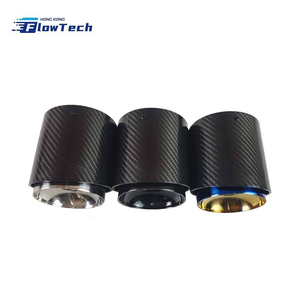 ปลายท่อไอเสียคาร์บอนไฟเบอร์ FlowTech สำหรับ MINI Cooper S แบบปลายเดี่ยว ท่อเก็บเสียงสแตนเลส สำหรับตกแต่งรถยนต์ - Product Image 1