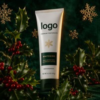 Dentifrice blanchissant anti-caries personnalisé sur le thème du Père Noël, portable pour la maison, vente en gros, en vrac, marque privée, à base de plantes naturelles pour l'hygiène bucco-dentaire