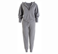 Sweat à capuche laine cachemire femmes pull cardigan haut pantalon long ensemble assorti Sport