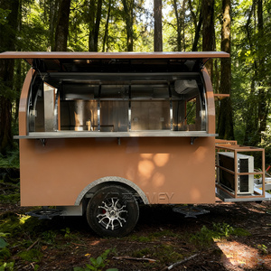 Restaurant Quality Commercial <b>BBQ</b> Burger Ice Cream Trailer Full Kitchen Fiberglass Construction <b>for</b> Outdoor Street Food Service - Product Image 1