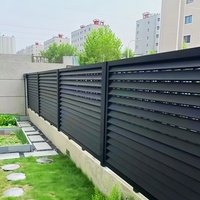 Clôture en aluminium à lamelles de haute qualité, facile à installer, revêtement poudré, robuste, pour la confidentialité et la sécurité, longue durée de vie