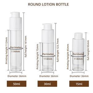 ขวดพลาสติกแบบมีปั๊มสุญญากาศ ขนาด 15 มล. 30 มล. 50 มล. 100 มล. สำหรับโลชั่นและเซรั่ม  แบบหรูหรา  ฝาขวดแบบด้าน  สำหรับบรรจุครีม - Product Image 5