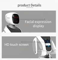 Robots de service hôtelier avec interaction vocale, livraison de repas par IA, auto-recharge, en acier inoxydable, fonctionnalités de réduction du bruit