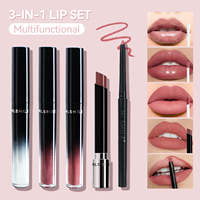 Kit Lèvres 3-en-1 Personnalisable avec Logo – Crayon et Gloss à Lèvres – Vente en Gros et en Vrac