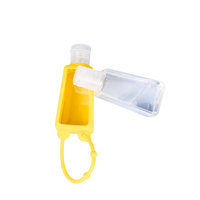 Botol Kosmetik Mini Portabel 30ml Botol Hand Sanitizer Kosong Botol PET Trapesium Pilihan Warna Beragam untuk Sarung Silikon