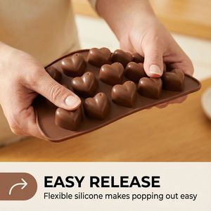 Handmade <b>Silicone</b> Mold Love Heart Shape Home DIY <b>Baking</b> Chocolate Cakes Ice Cream Dessert Decor - Product Image 5