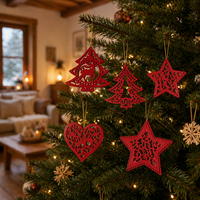 MDF Maßgefertigter Weihnachtsbaum-Anhänger Weihnachtsparty-Dekoration Festtagsgeschenk