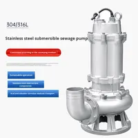 Pompe submersible non-obstruante WQ 15 kW haute pression 6 pouces pour l'évacuation de boue et d'eaux usées de grands bassins piscicoles
