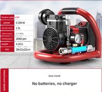 Compresseur d'air portable silencieux sans huile, alimenté par batterie au lithium, pompe à air sans fil pour le travail du bois, la pose de clous et l'usage domestique DIY