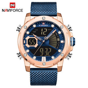 Reloj de Pulsera Deportivo <span class=keywords><strong>NAVIFORCE</strong></span> <span class=keywords><strong>9172</strong></span> de Acero Inoxidable Dorado para Hombre, Reloj de Cuarzo, Cronógrafo Digital, Reloj Masculino - Product Image 4