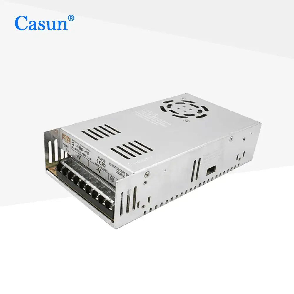 Casun 고전력 DC 전원 모듈 변압기 400w 48v DC 스위칭 전원 공급 장치 S-400-48
