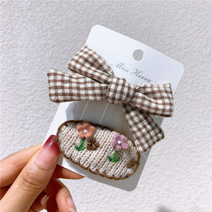 Fermaglio per capelli con fiocco Vintage per bambini accessori per capelli con stampa floreale per ragazze bambini Toddlers Baby Teens - Product Image 3