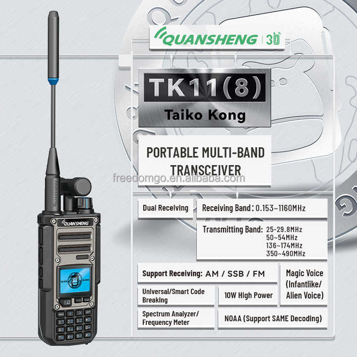 Quansheng TK11(8) 10W multiband transceiver AM,FM en SSB met analyzer