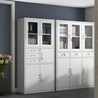 Armoire de rangement en métal Armoire de classement haute en acier avec étagères réglables Casier en acier pour entrepôt Garage Bureau à domicile