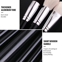 Ensemble de 30 pinceaux de maquillage OEM ODM, manche noir, outils de beauté pour fond de teint, poudre, blush, fard à paupières