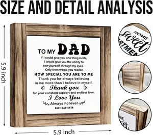 DIY Wooden Dad Sign Decorative Plaque with Sentimental Poem for Father's Day Gift - Product Image 2