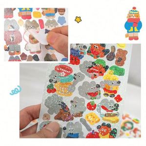 Autocollants holographiques spéciaux mignons, étiquettes en forme de film laser flash, décalcomanies Kpop Idol, prédécoupées, autocollantes, pour cartes Goo - Product Image 2