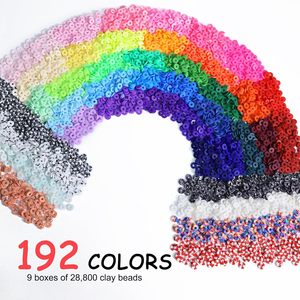 Kit de <span class=keywords><strong>fabrication</strong></span> de bracelets en perles d'argile 30000 pièces, 9 boîtes, 192 couleurs, perles plates en polymère Heishi, bijoux en argile céramique et perles en porcelaine - Product Image 2