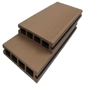Imperméable piscine WPC plancher de terrasse extérieur bois plastique composite plancher en teck plancher de jardin extérieur 3D