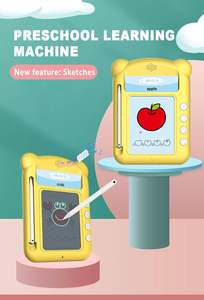 Planche à dessin Graffiti pour enfants avec <span class=keywords><strong>carte</strong></span> flash jaune intelligente, Machine d'entraînement à la lecture et au dessin avec Alphabet et véhicule Animal pour apprendre - Product Image 5