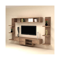 Meuble TV Ensemble de salon Maison Salon Armoire murale en bois 160 cm et ensemble de table basse Meuble TV
