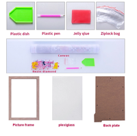 Peinture diamant 5D en verre et cristal 20x30CM pour mur de salon avec cadre à suspendre, photo personnalisée DIY, idéale pour le dropshipping