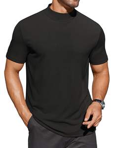 Polos d'été en polyester spandex personnalisés pour hommes avec impression bouffante à manches courtes et col montant, polos de golf blancs et décontractés pour hommes - Product Image 5