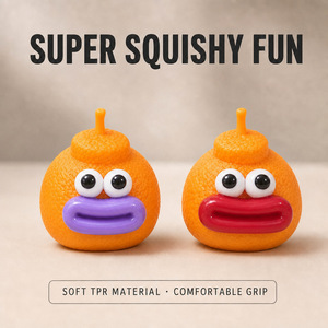 Building Ugly Orange Cute Creative Funny Expression Squeeze Slow Rebound Stress Relief <b>Squishy</b> <b>Toy</b> - Product Image 1