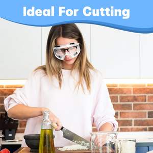 نظارات أمان صناعية للحماية من الليزر بإطار كامل وعدسات PVC للاستخدام المخبري وحماية من الغبار والبصل - Product Image 4
