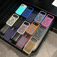 Coque de téléphone magnétique antichoc en TPU et PC pour iPhone 18, 17, 16, 15 Pro Max – Accessoire de mode pour téléphone – Vente flash