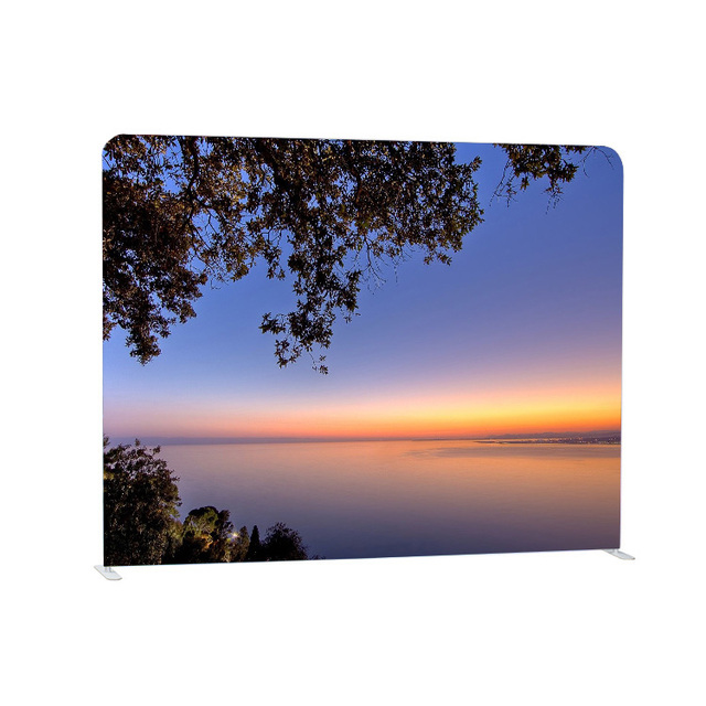 Expo 10ft straight portable  full color tension fabric module frame backdrop photo wall photography backdrop