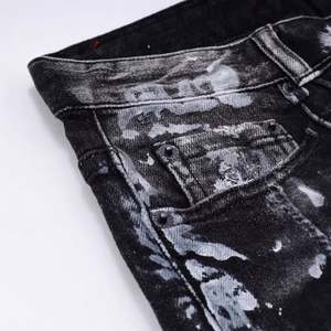 <span class=keywords><strong>Pantaloni</strong></span> <span class=keywords><strong>Cargo</strong></span> Larghi Personalizzabili da <span class=keywords><strong>Uomo</strong></span>, <span class=keywords><strong>Jeans</strong></span> in Denim Lavorato a Maglia con Decorazioni a Fori, Abbigliamento Streetwear per Tutte le Stagioni - Product Image 3