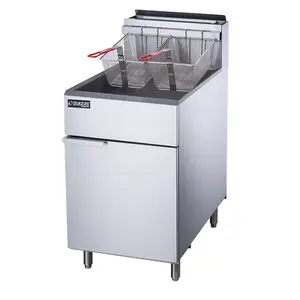 Dukers Stainless Steel Gas Fryers Commercial Restaurant Kitchen 70lbs Gas Chips Fryers For Sale