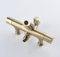 Système de douche en or brossé ensemble de douche de robinet de salle de bain en laiton de luxe